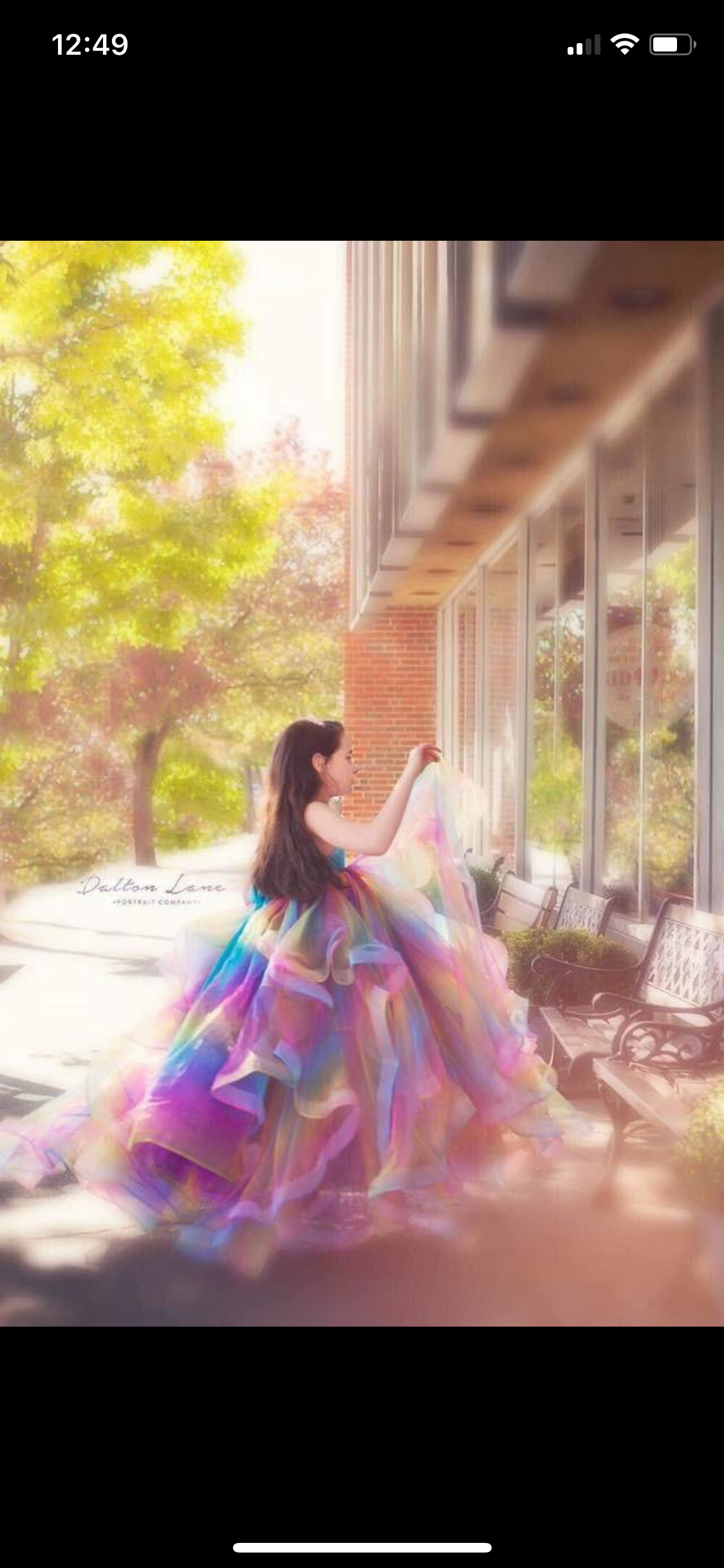 Rainbow Waterfall gown